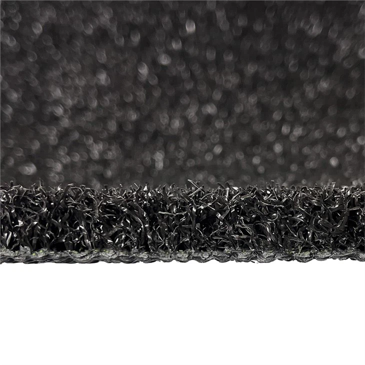 Black artificial lawn grass